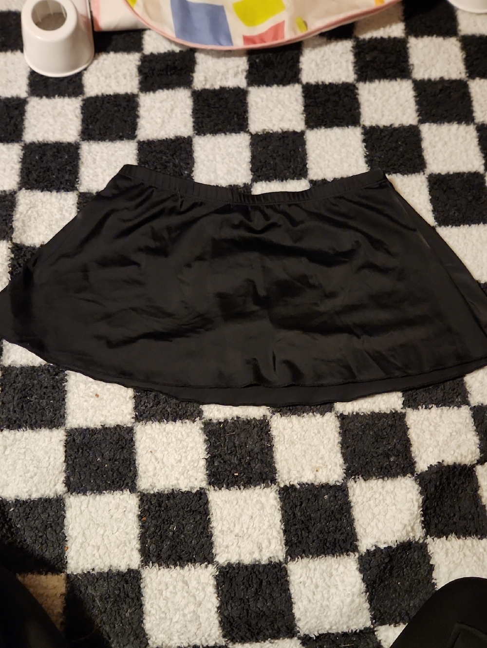 Tropical Escape Black Swim Skirt